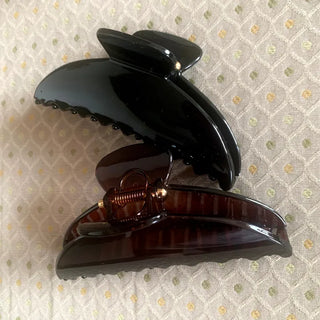 (2 colors) Half Moon Hair Clip Round Big Hair Clip Glossy Updo Half Moon Hair Clip Premium Hair Pin