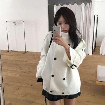 Muir Angora High-Neck Knit Jacket