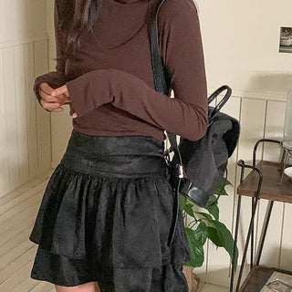 Made Halterneck Sleeveless Turtleneck T-shirt Set