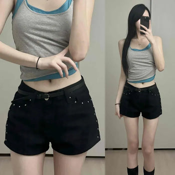 Troy Studded Cotton Shorts