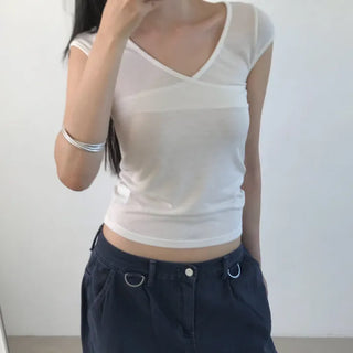 wrap cap sleeve tee