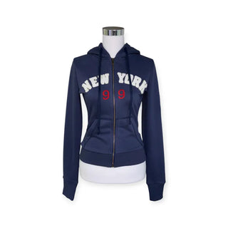 NY fitted hoodie zip-up