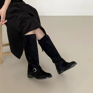 Autumn Saddle Suede Boots