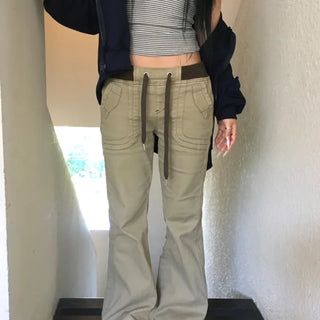 Luke Elastic Cargo Bootcut Pants