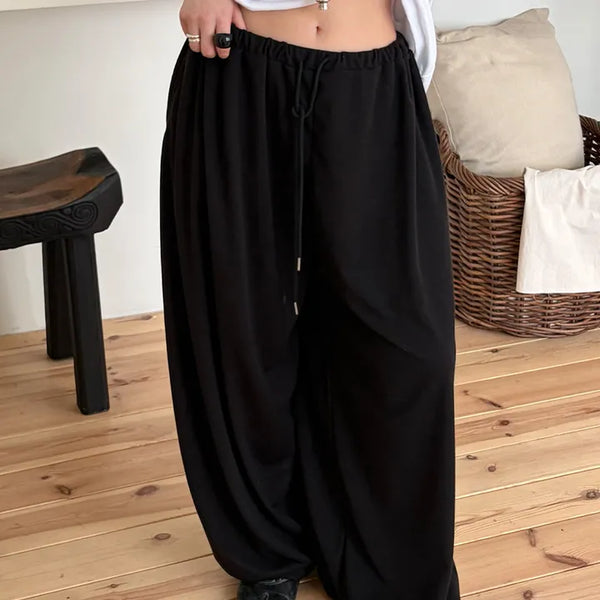 Slacker Full Elastic Waist Loose Fit Harem Pants