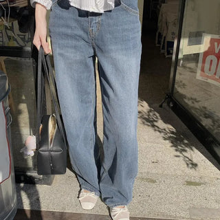 Curved Denim Pants