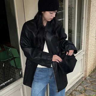 Noel String Half Leather Jacket