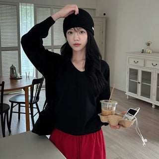 Greek V-neck Basic Knit