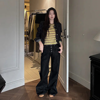 Mate Non-Faded Semi-Bootcut Denim Pants
