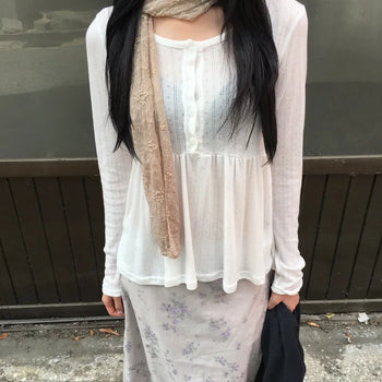 Shirred Layered T-shirt