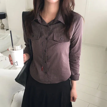 Vintage Striped Shirt 1 Color