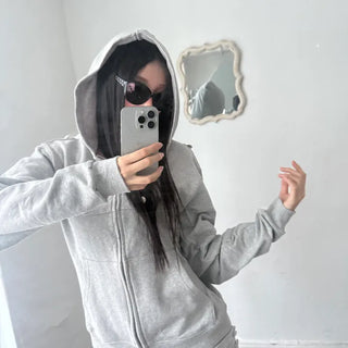Twin Tap Hood Zip-Up (2 Colors)