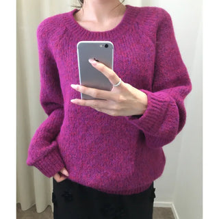 Grand Rouge Oversized Round Thick Wool Knit