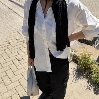 Weather Cotton Shirt  Women's Basic Shirt Loose Fit
