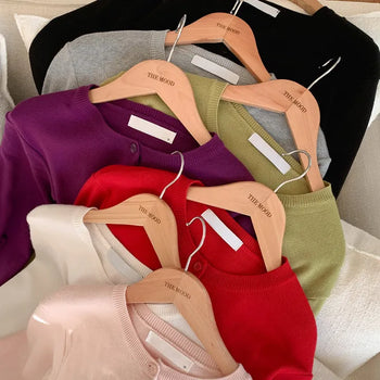 Deella Color Round Cardigan
