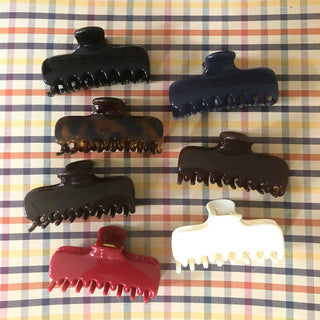 (7 Colors) Modern Square Hair Clip Glossy Autumn/Winter Hair Accessory Half-Updo Big Square Hair Clip Leopard Print Hair Clip