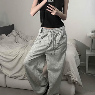 Napoleon Button Button-up Loose Fit Training Wide Long Pants