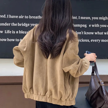 Vernis Suede Blouson Jacket
