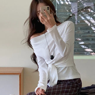 Sepin Ribbed Drape Tie Tee