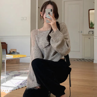 Couch Wool Hairy Loose Knit