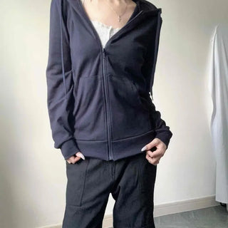 Slim Loose, a must-have item🤍 Slimming Double-Sided Comfort Zip-Up Hoodie