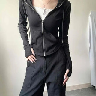 Top Fit Basic Slim Fit Warmer Zip-Up Hoodie