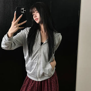 Essential Loose Zip-up Hoodie