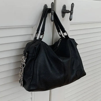 Top-grade full-grain leather tote or crossbody bag