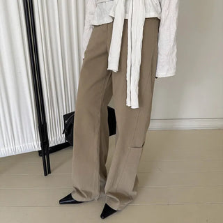 Rev Cotton Peach Pocket Low-Rise Wide Pants