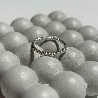 2mm Cut Layered Silver Rings Sizes 7 to 23