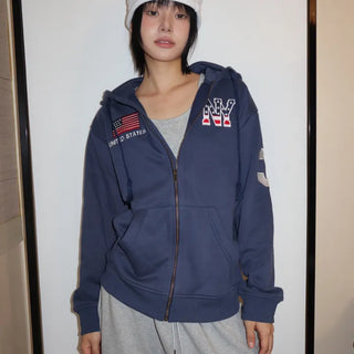NY Oversized Zip Hoodie