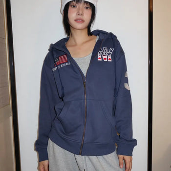 NY Oversized Zip Hoodie