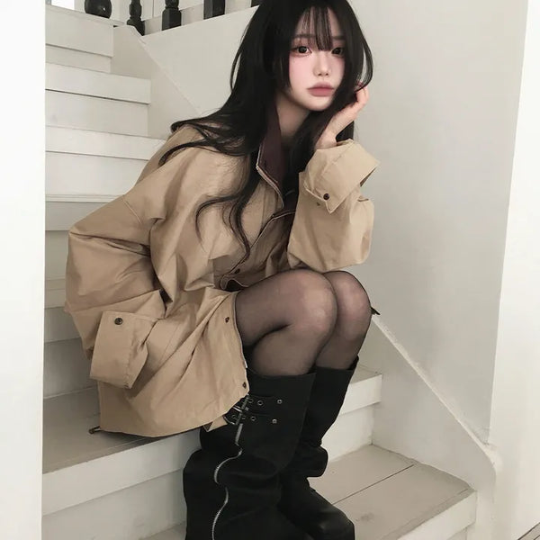 Montblanc High-Neck Contrast Short Field Jacket