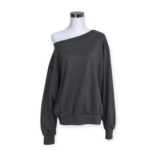 relaxed one shoulder sweatshirt