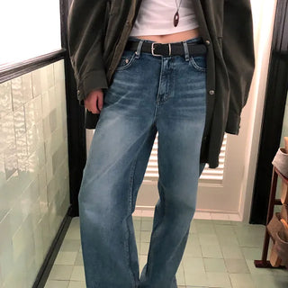 All-brush Fading Straight Denim Pants 1 color