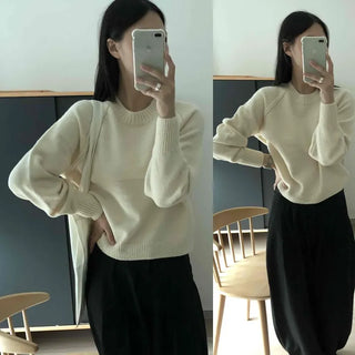 Soft-touch Round Neck Loose Fit Knit