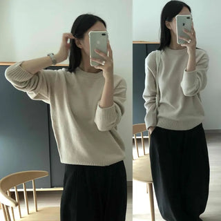 Soft Thick Round Neck Oversized Knit