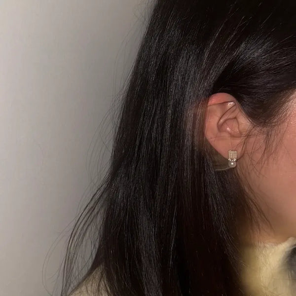 Square Mother-of-Pearl Earrings [Pearl Earrings, Mother-of-Pearl Earrings]