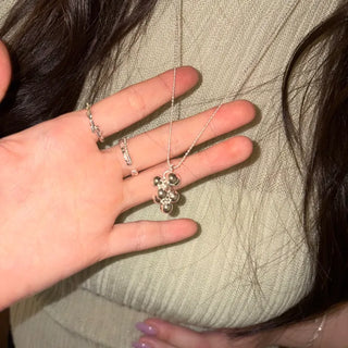 silver grape necklace