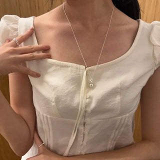 Mini ring ball necklace (adjustable length)
