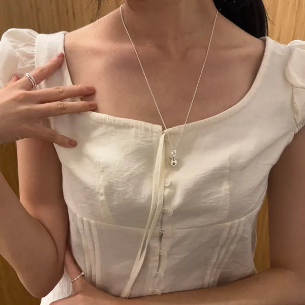 Mini ring ball necklace (adjustable length)