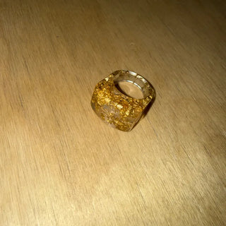 gold flake ring