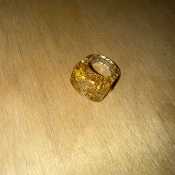 gold flake ring