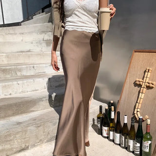 Louisville Satin Long Skirt