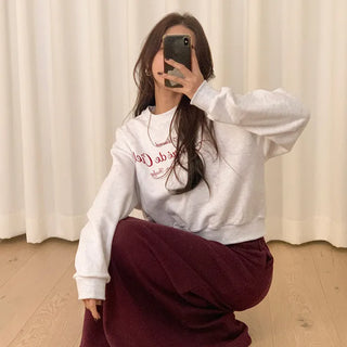 Lansing Lettering Crop Sweatshirt
