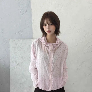 Floral Anorak Hooded Windbreaker