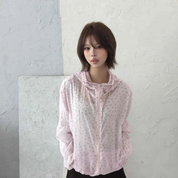 Floral Anorak Hooded Windbreaker