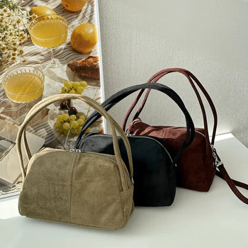Rowen Suede Double Lace Shoulder Bag