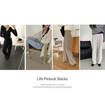Life Pintuck Slacks  -