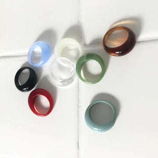 (8 colors) Acrylic Bold Ring Point Accessory